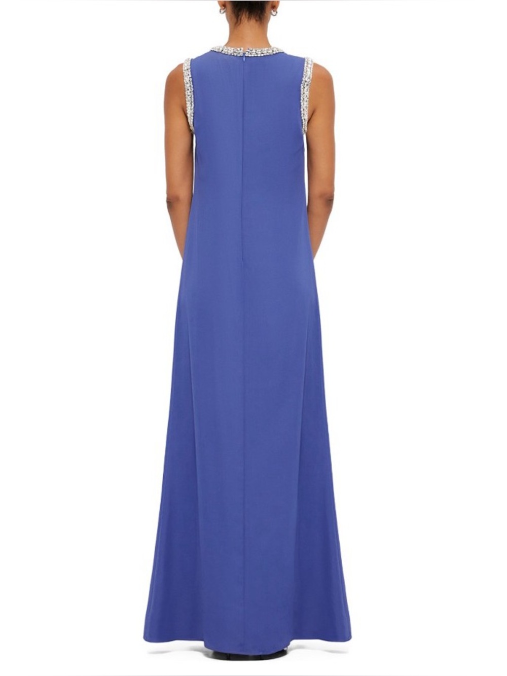 LEO LIN Sylvette Blue Hand Embellished Maxi Sleeveless Dress AU8/US4 NWOT - Picture 3 of 5